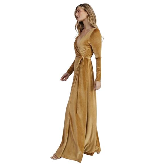 Baltic Born Gold Wrap Dress - Picture 3 of 12